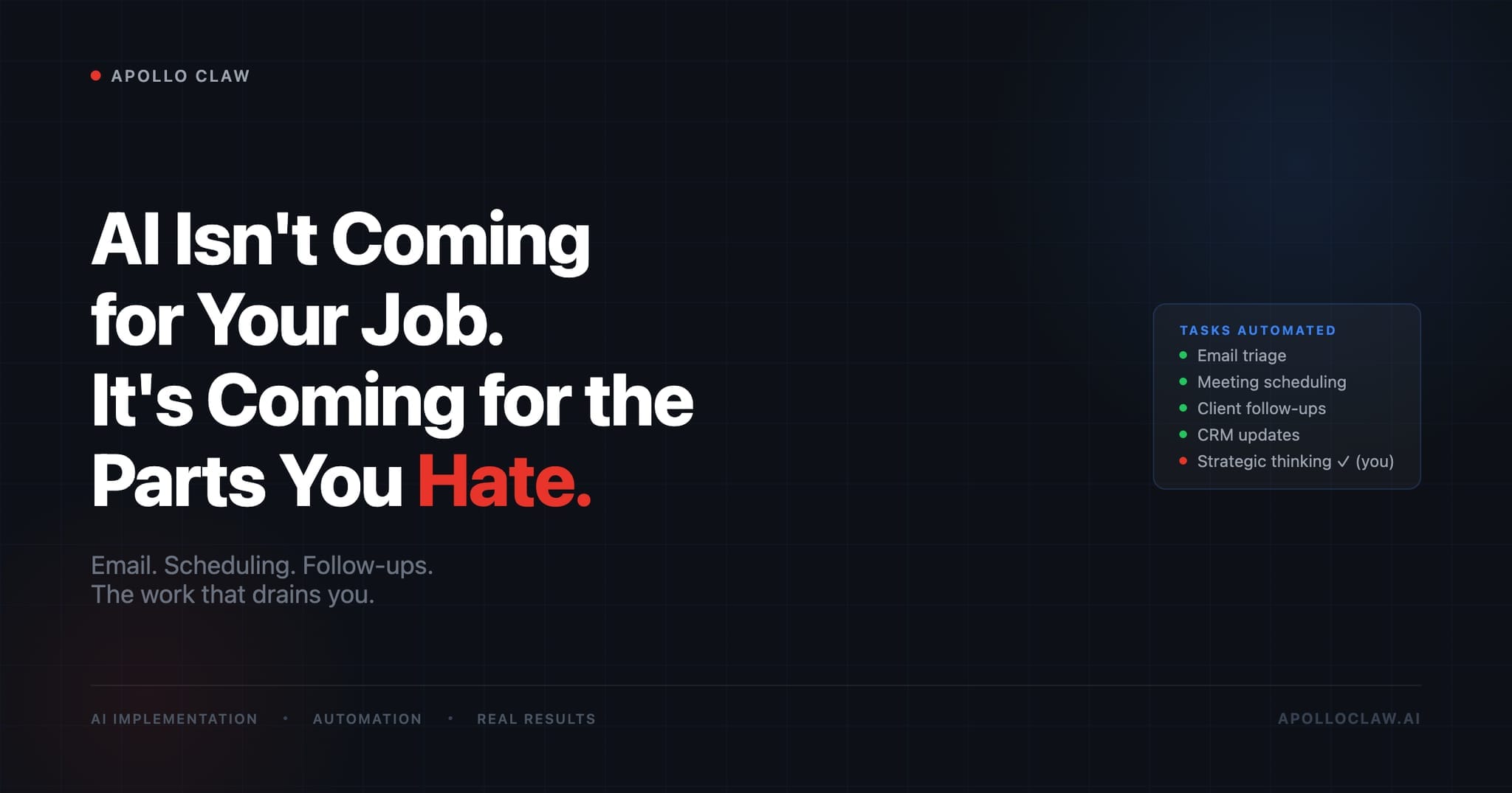 AI Isn't Coming for Your Job - It's Coming for the Parts You Hate