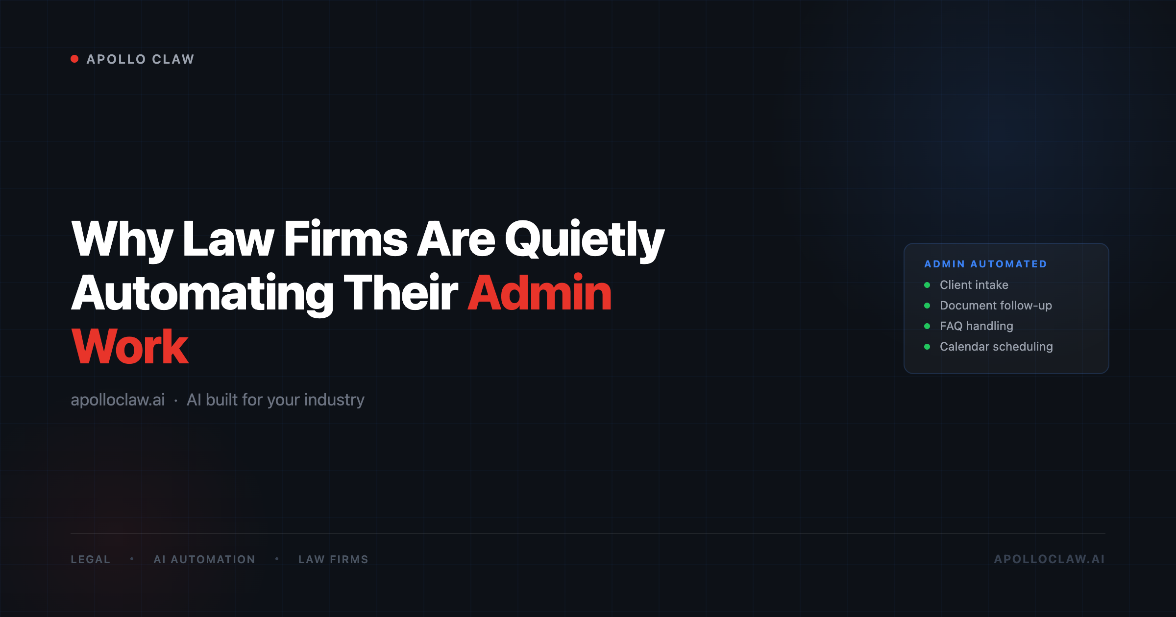 Why Law Firms Are Quietly Automating Their Admin Work (And What That Means for Yours)