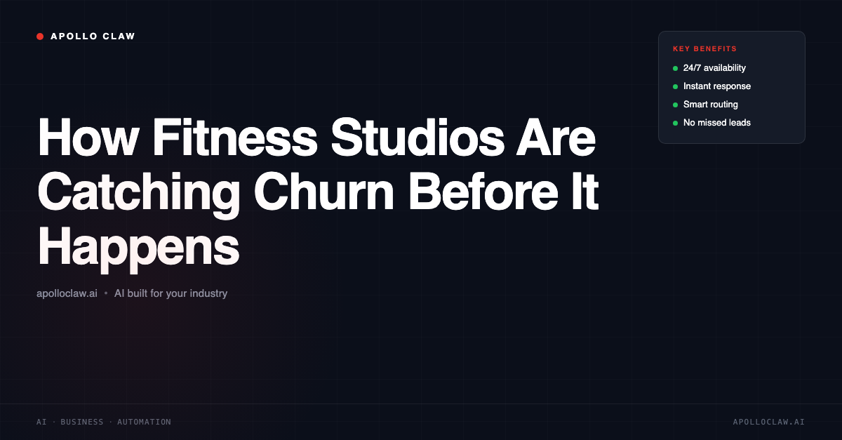 How Fitness Studios Are Catching Churn Before It Happens