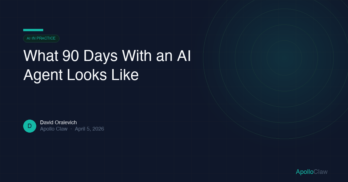 What 90 Days With an AI Agent Looks Like