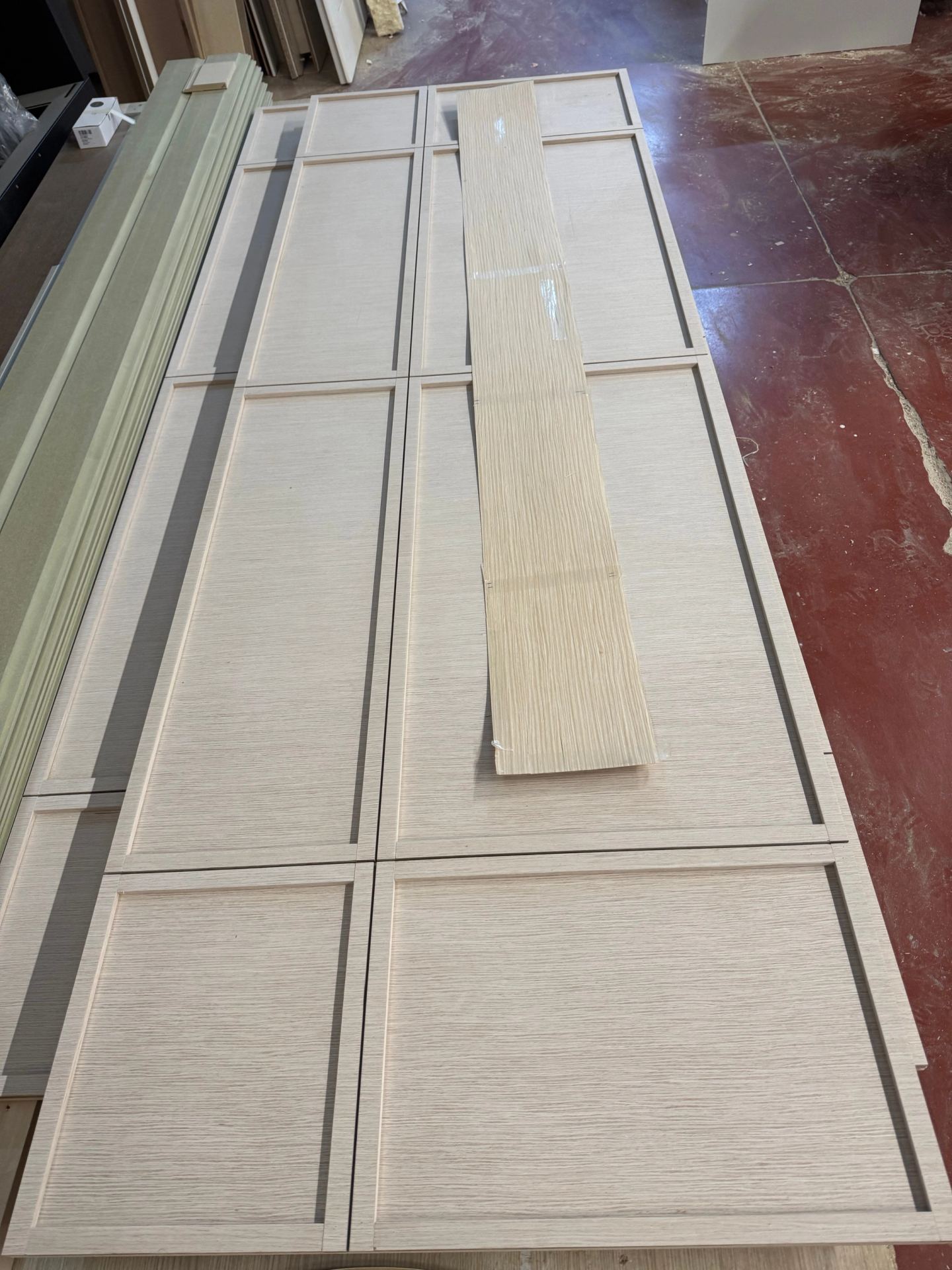 Upholstered wall panels, ready to go