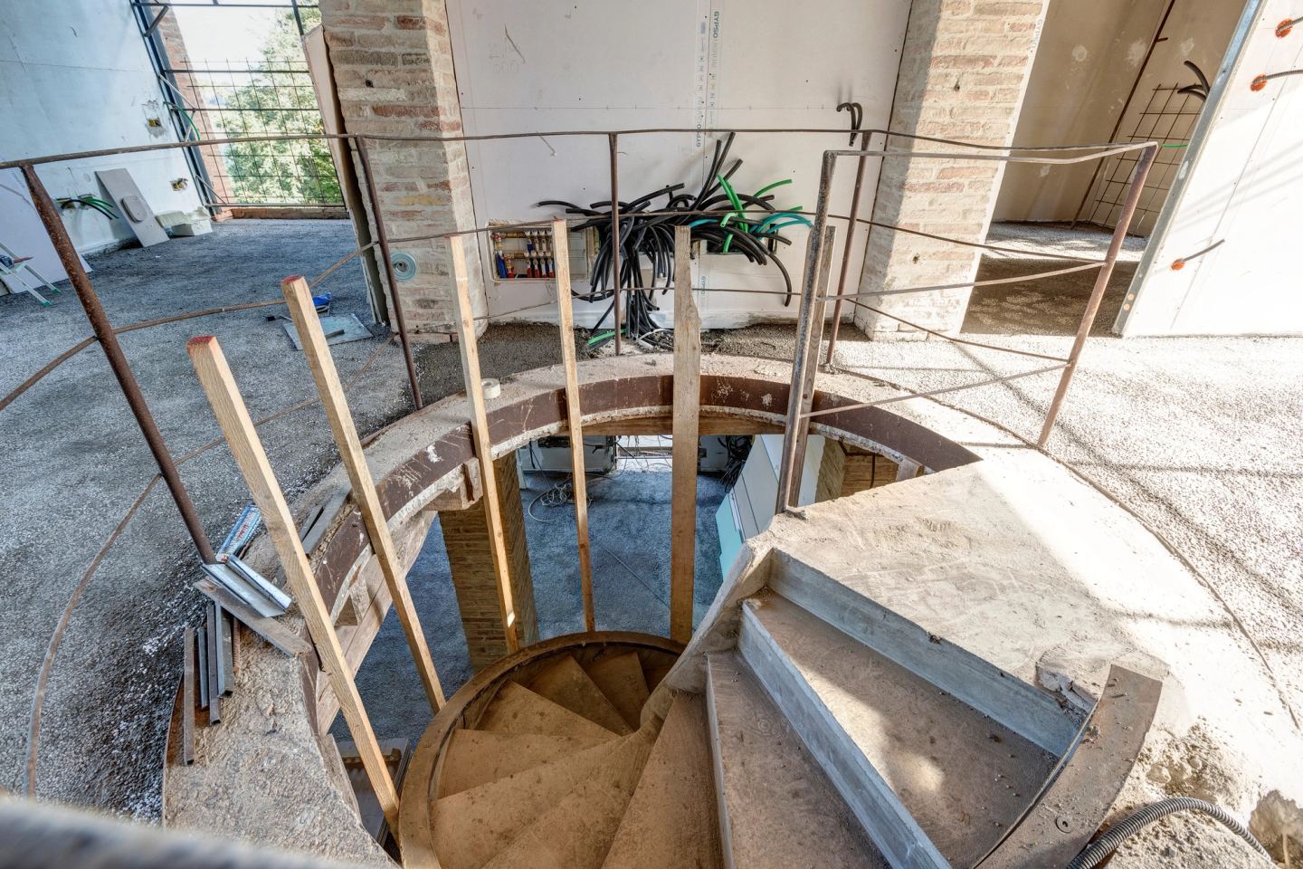 Looking down the stairwell to the steps below