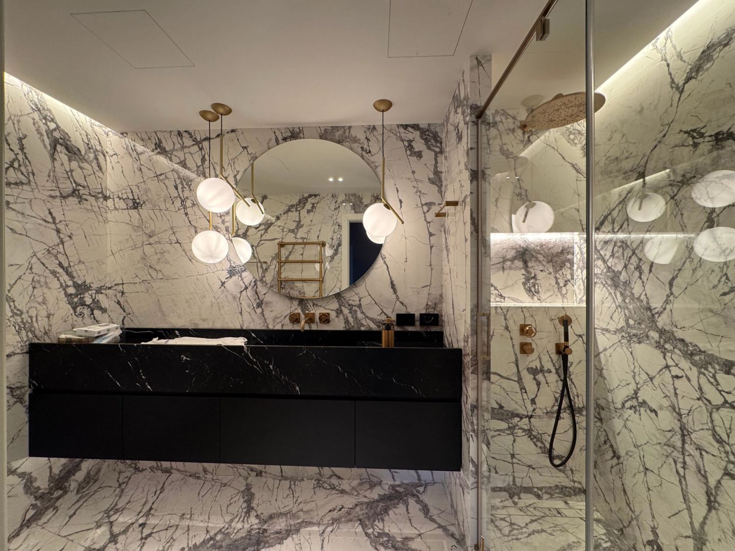 The master bathroom nearly finished