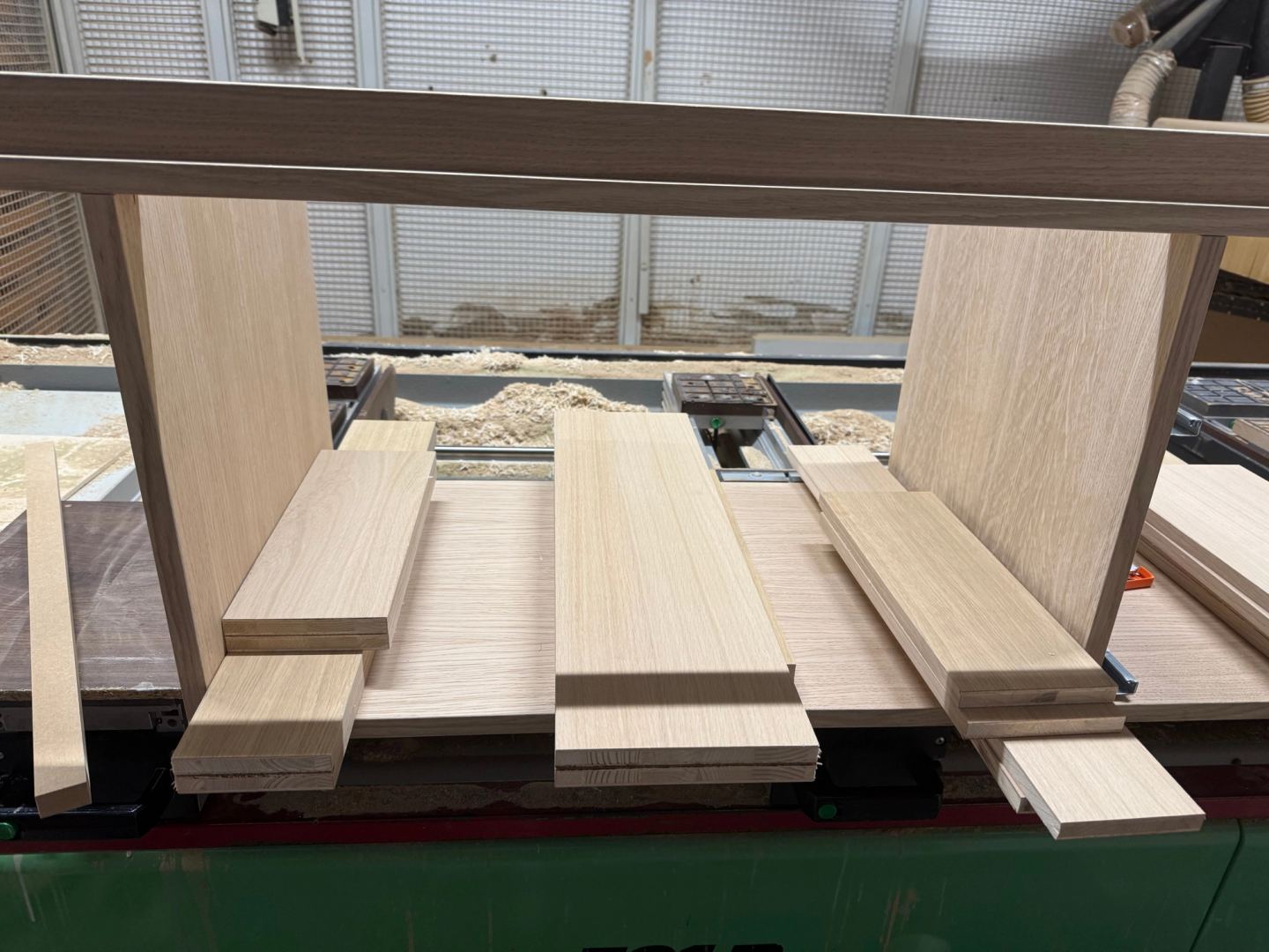 Frames for a joinery piece on the bench