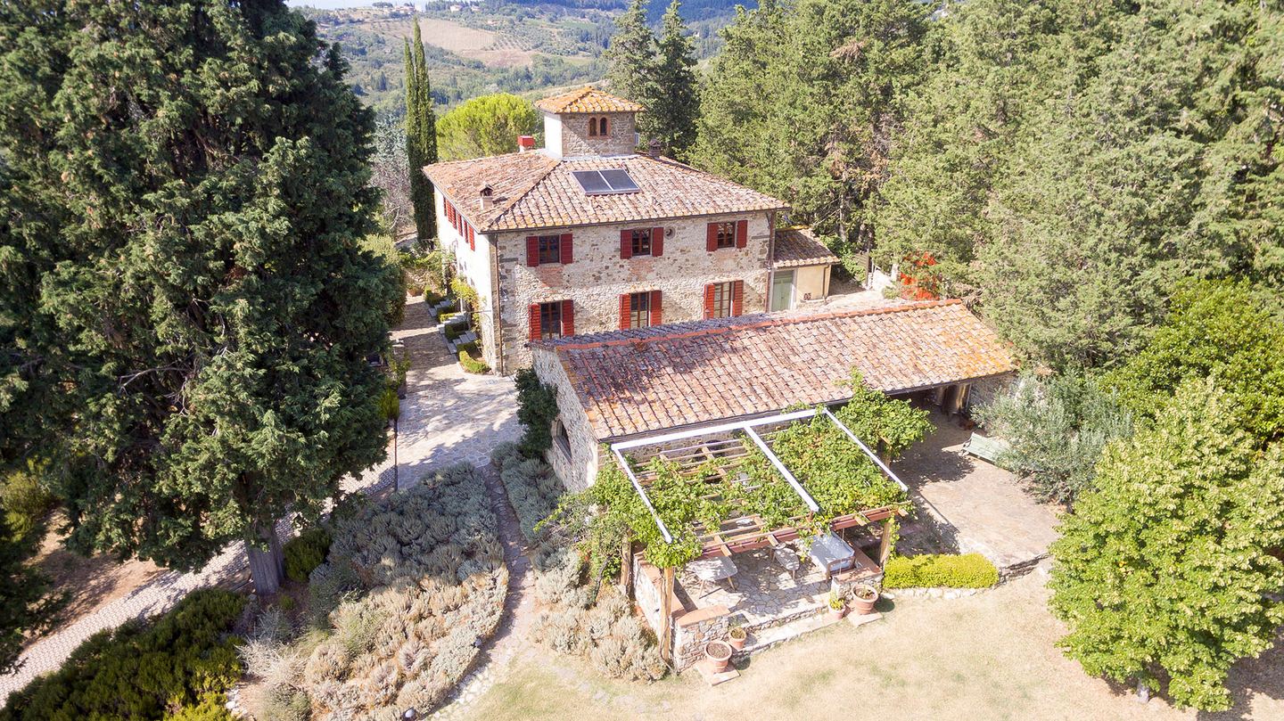 Il tetto della pergola dall'alto