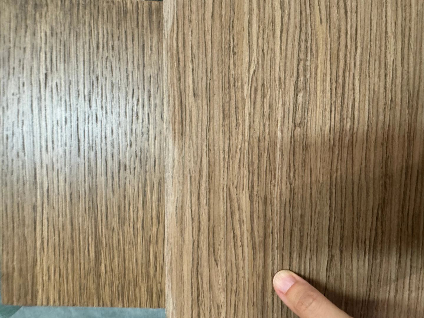 Two wood finishes compared