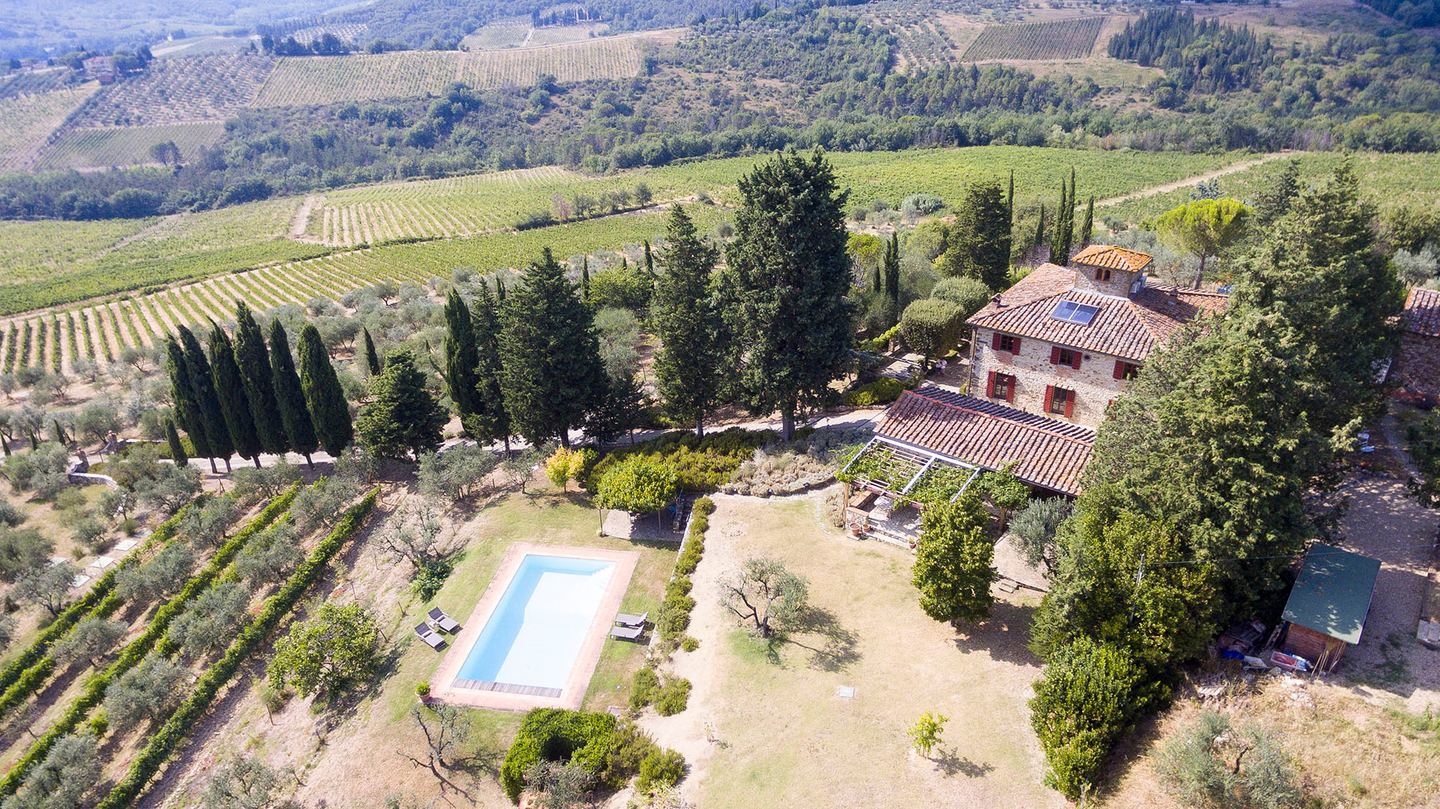 Le vigne oltre il muro del giardino