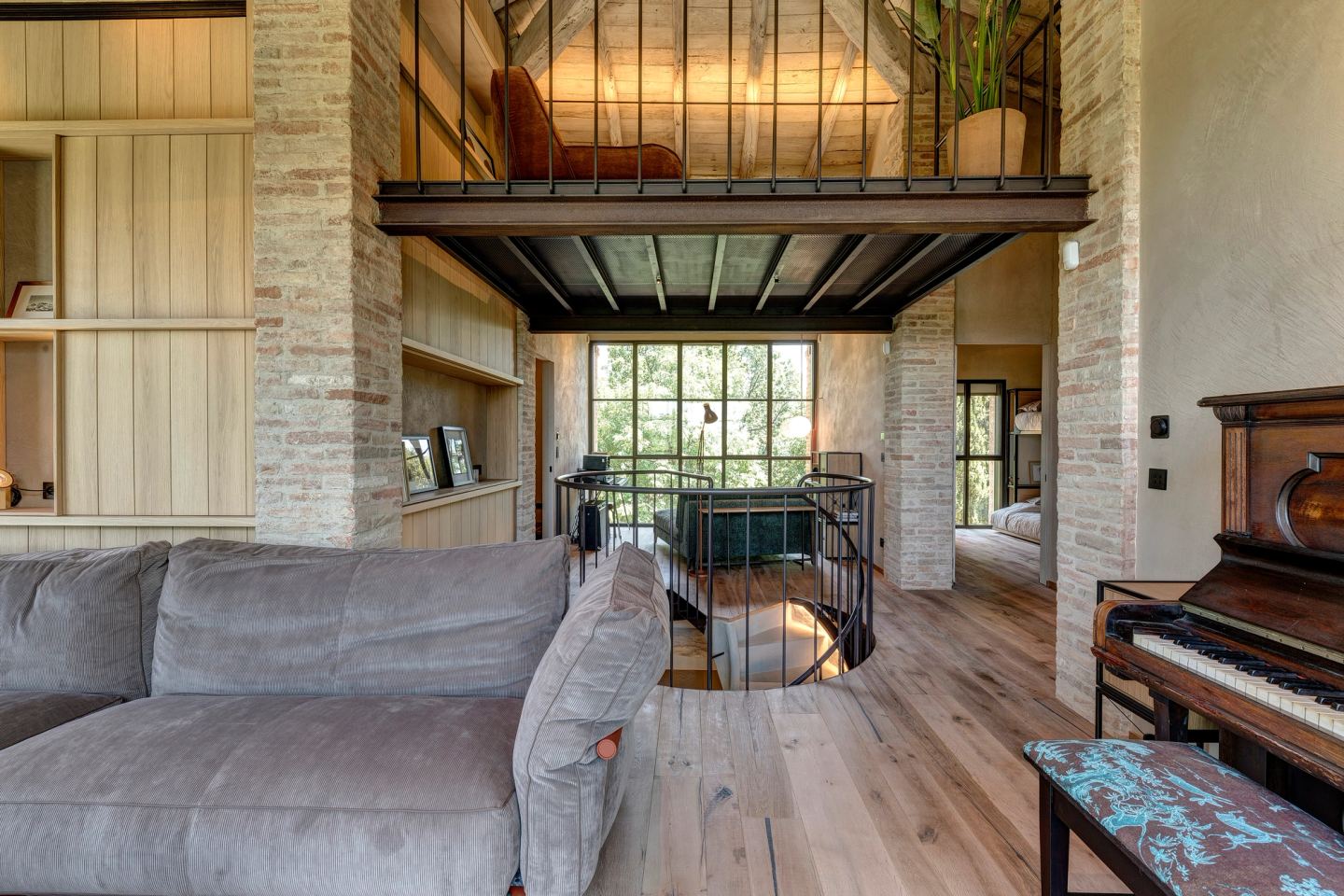 The room with the mezzanine above it