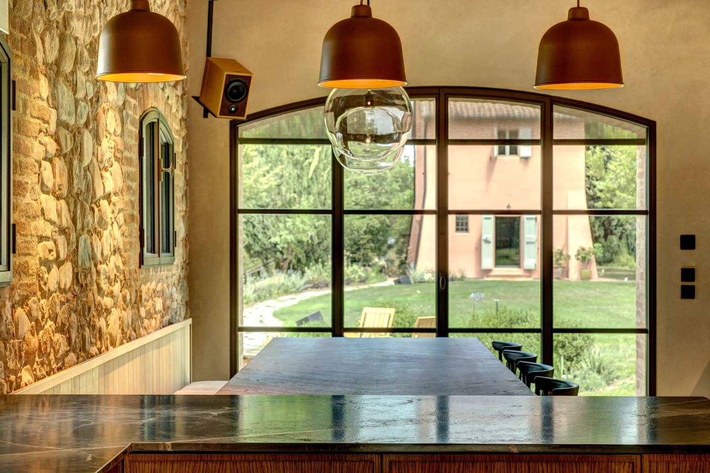 The table looking toward the garden door