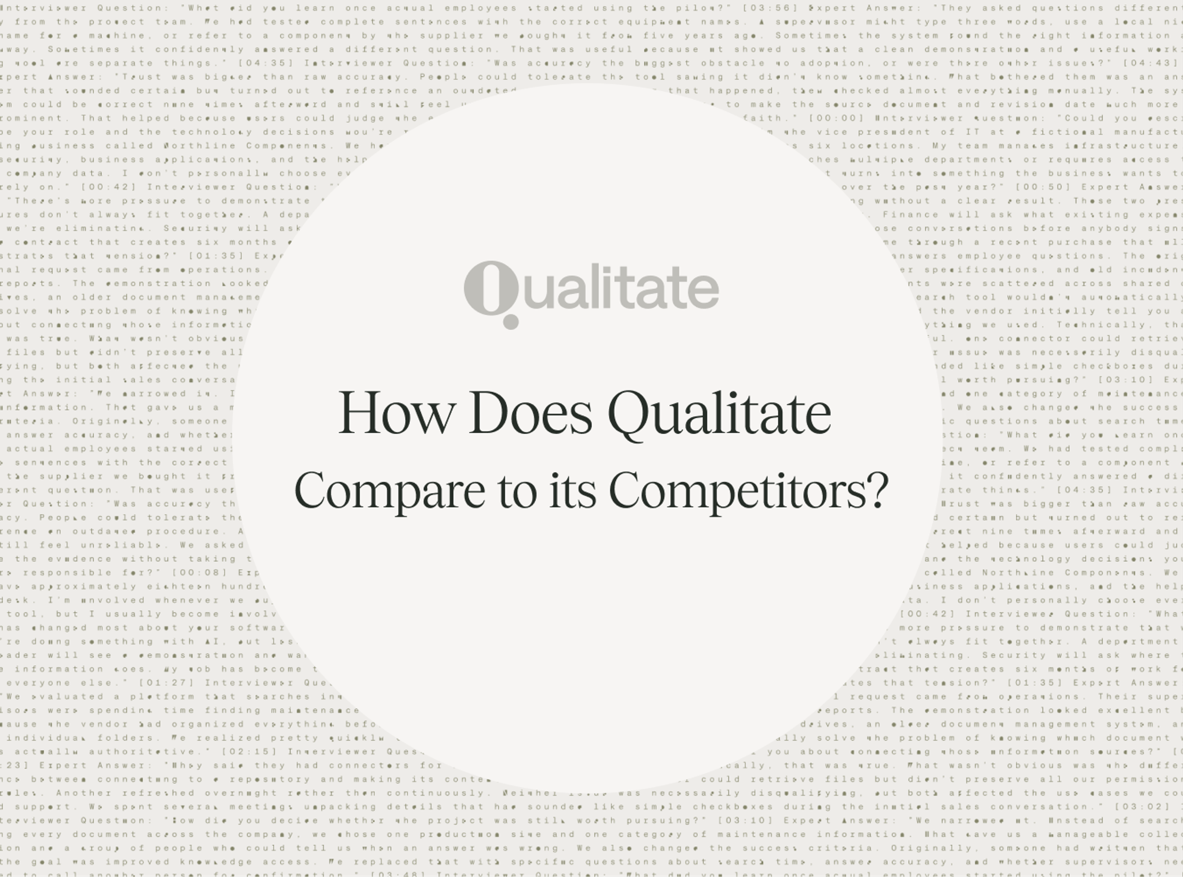 How Does Qualitate Compare to its Competitors? A Complete Breakdown