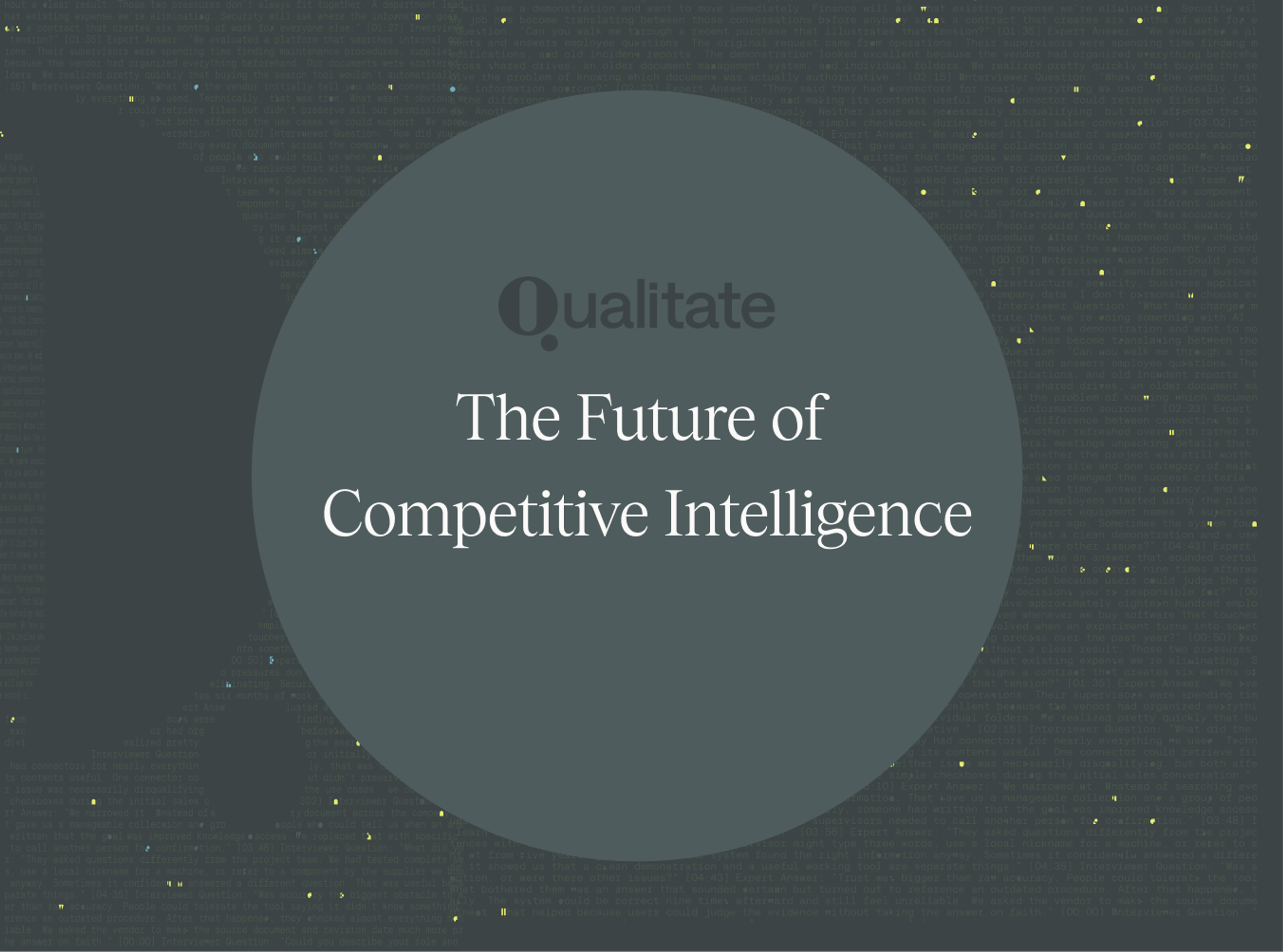 Future of Competitive Intelligence Cover