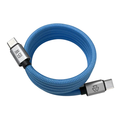 Cable Magnético STF Tipo C a Tipo C: Carga Rápida, 65W, Transferencia de datos, Azul - 7503056152394