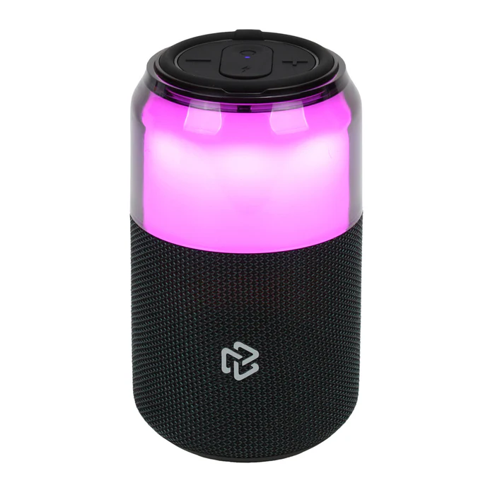 Bolt bocina inalámbrica portátil con luz led RGB transparente negro - 51139