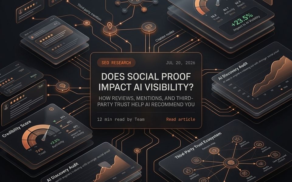 Premium futuristic SavageAudit dashboard showing social proof signals, reviews, third-party mentions, and AI recommendation trust networks Premium futuristic SavageAudit dashboard showing social proof signals, reviews, third-party mentions, and AI recommendation trust networks