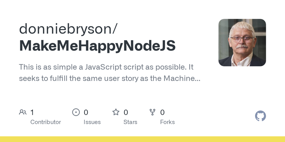 Screenshot of MakeMeHappyNodeJS