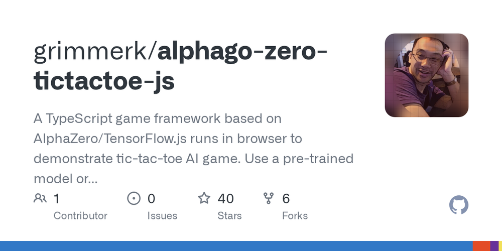 Screenshot of AlphaGo Zero Tic Tac Toe JS Screenshot of AlphaGo Zero Tic Tac Toe JS