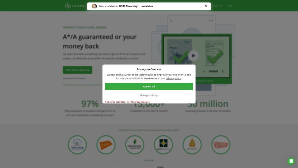Screenshot of Up Learn Screenshot of Up Learn