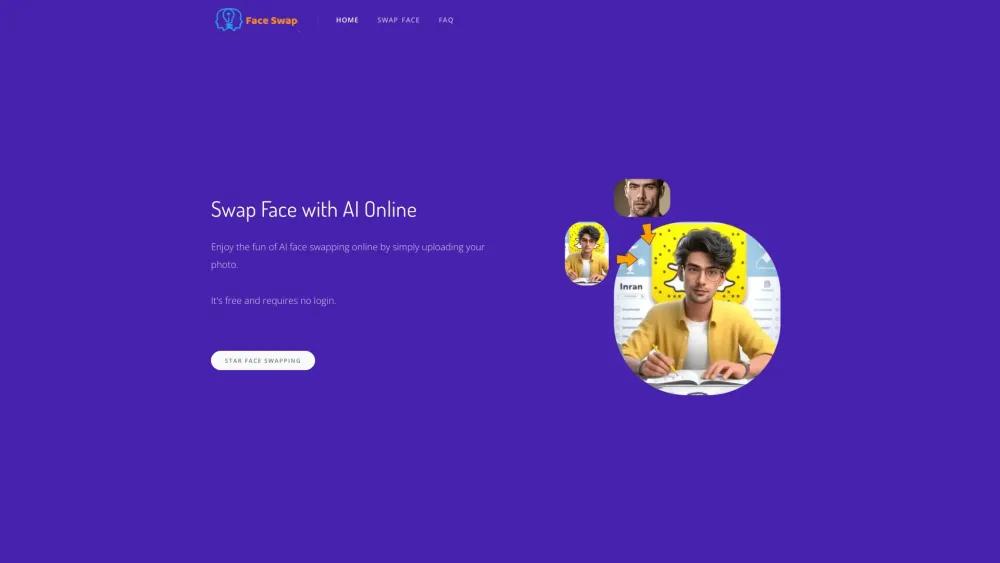 Screenshot of AI Face Swap