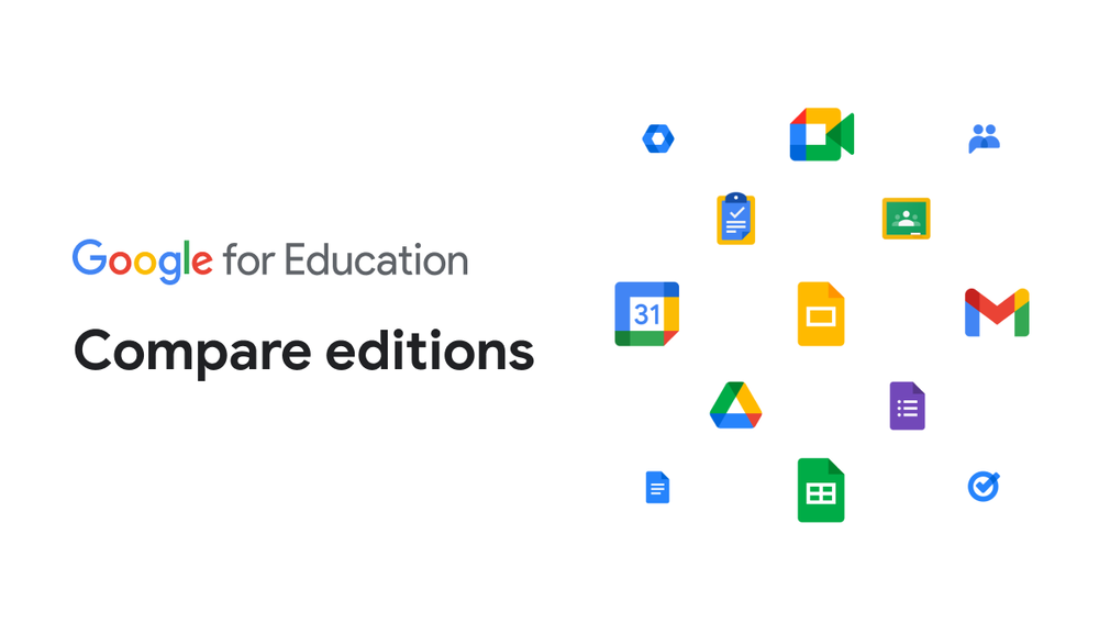 Screenshot of Versies vergelijken - Google for Education