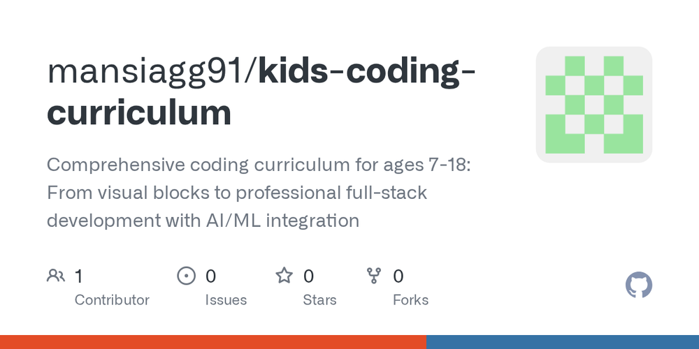 Screenshot of Kids Coding Curriculum