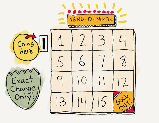 Screenshot of Unplugged: Binary Vending Machine