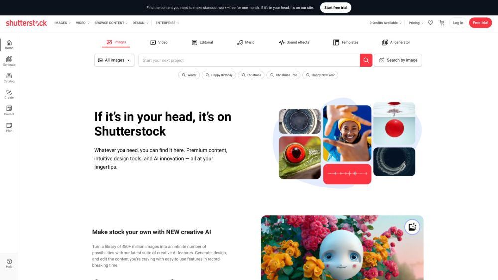 Screenshot of Shutterstock