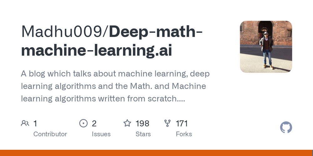 Screenshot of Deep Math Machine Learning Blog