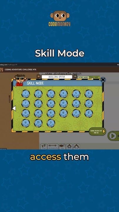 Screenshot of Getting Started With CodeMonkey: Skill Mode