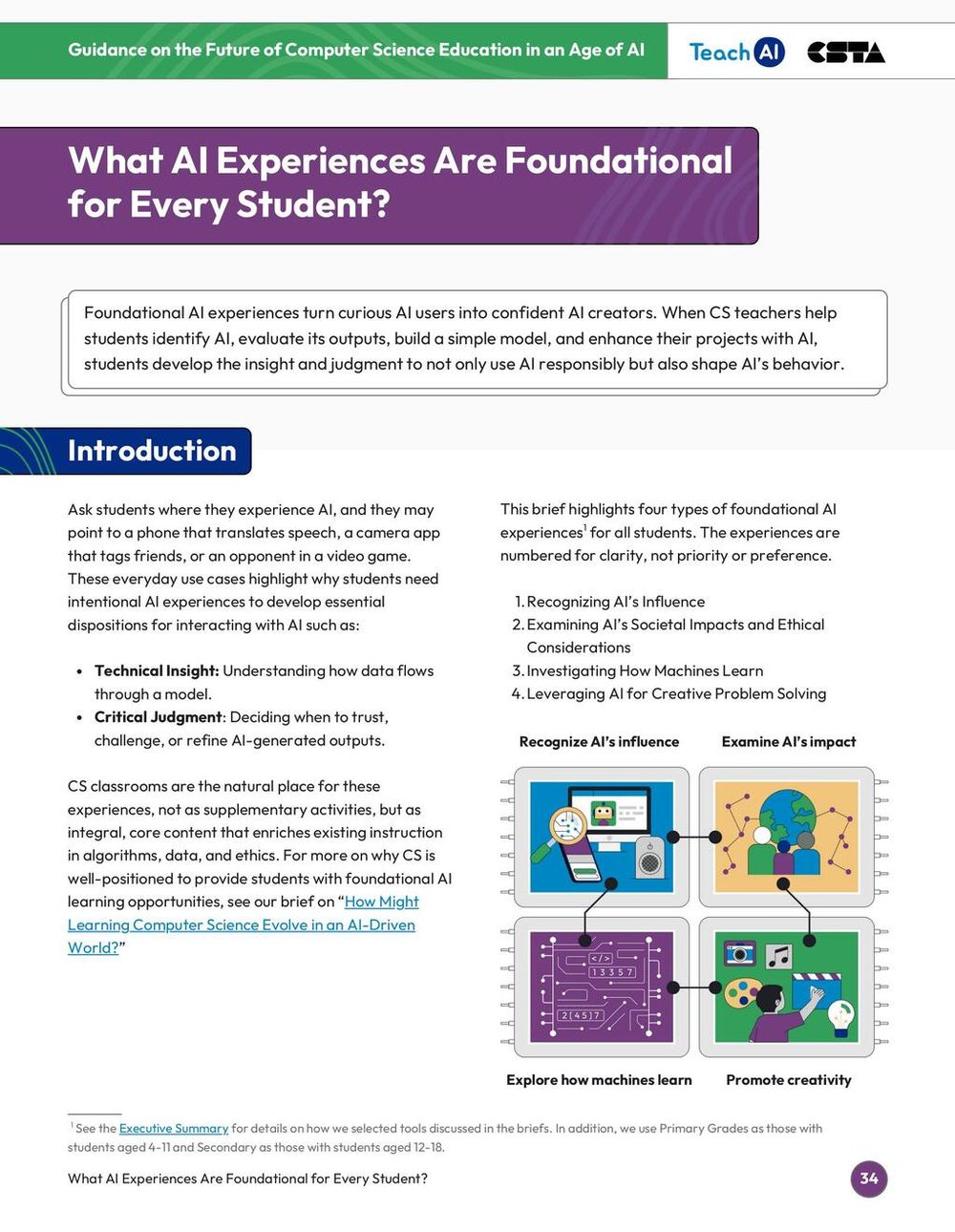 Screenshot of Foundational AI Experiences for Students