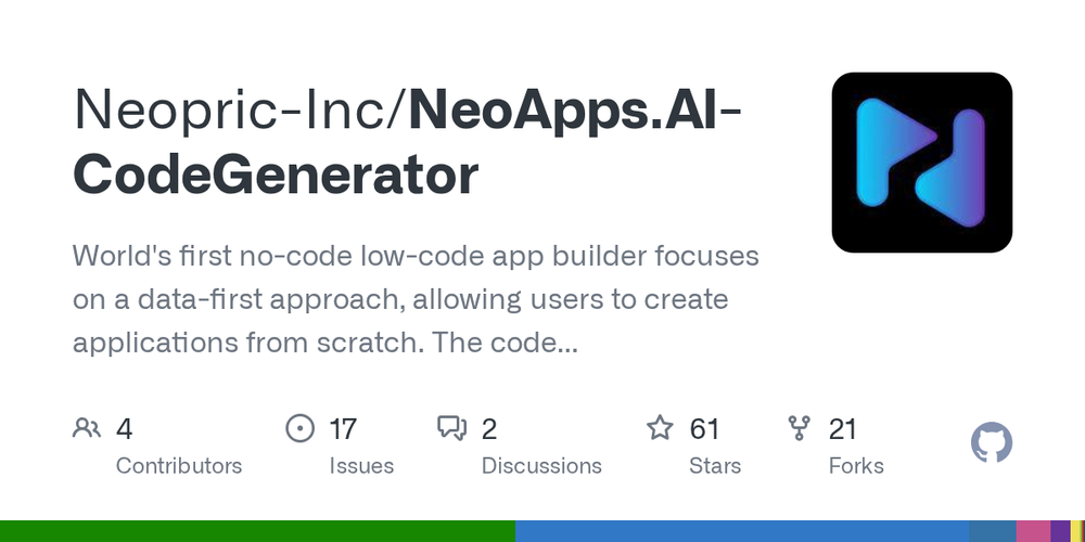 Screenshot of NeoApps.AI-CodeGenerator
