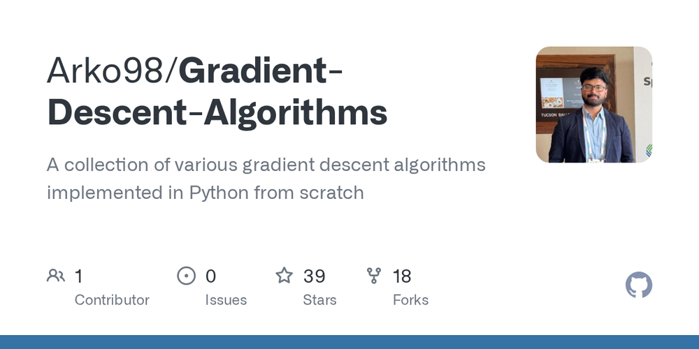Screenshot of Gradient Descent Algorithms