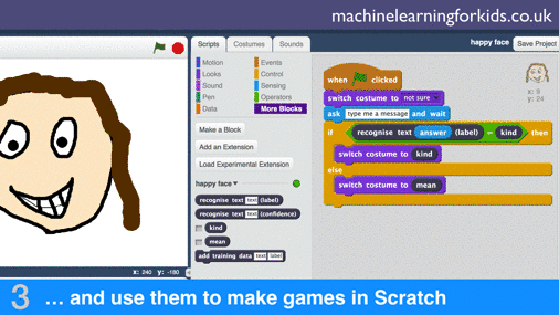 Screenshot of Machine Learning For Kids