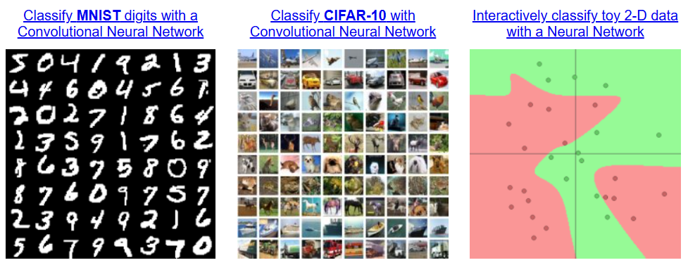 Screenshot of ConvNetJS