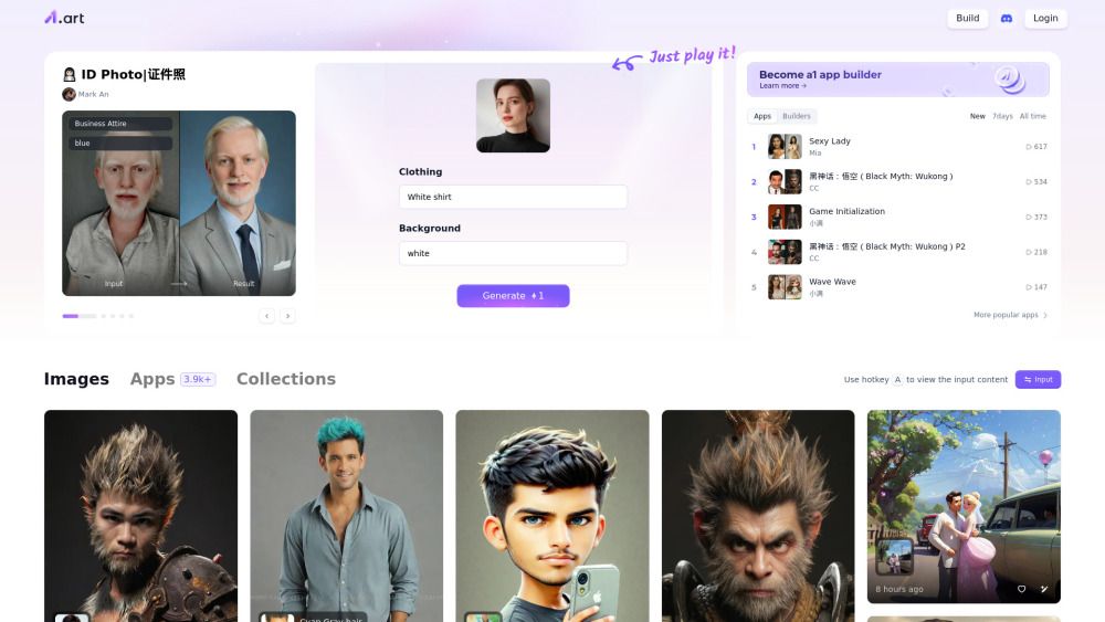 Screenshot of a1.art Screenshot of a1.art