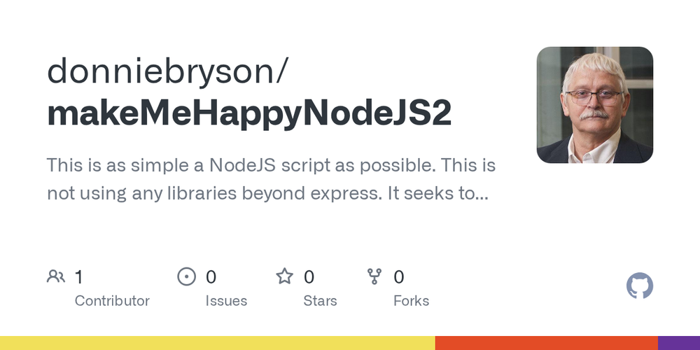 Screenshot of makeMeHappyNodeJS2