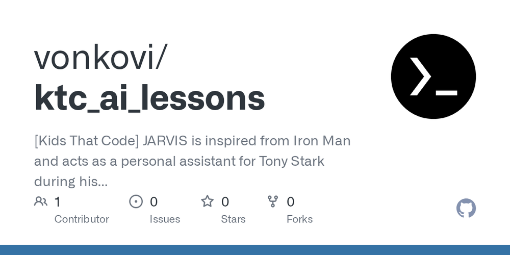 Screenshot of Kids That Code - JARVIS Screenshot of Kids That Code - JARVIS