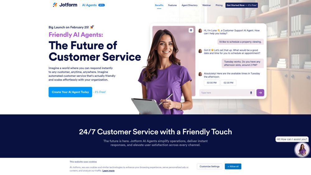 Screenshot of Jotform AI Agents Screenshot of Jotform AI Agents
