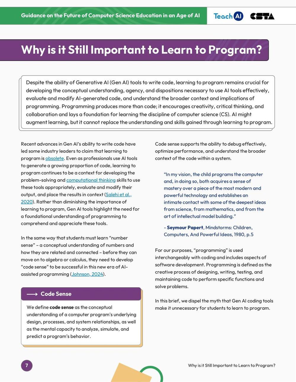 Screenshot of Importance of Learning Programming