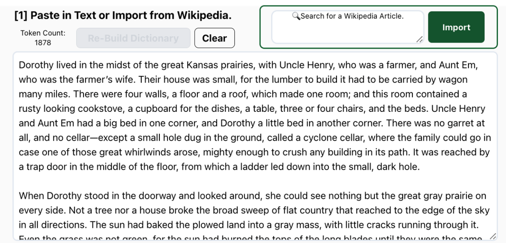 Screenshot of Markov Chain Demo