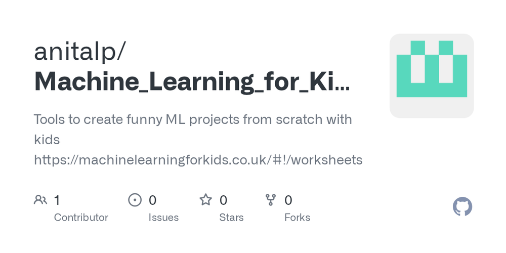 Screenshot of Machine Learning for Kids