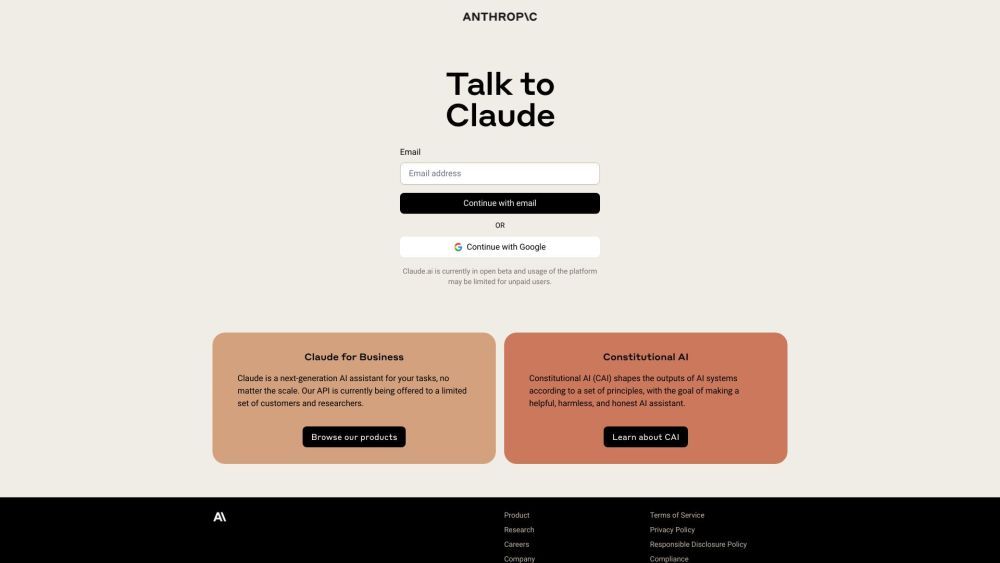 Screenshot of Claude Screenshot of Claude