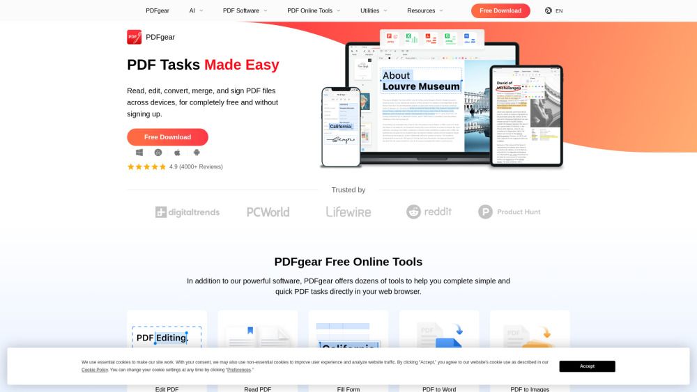 Screenshot of PDFgear Screenshot of PDFgear