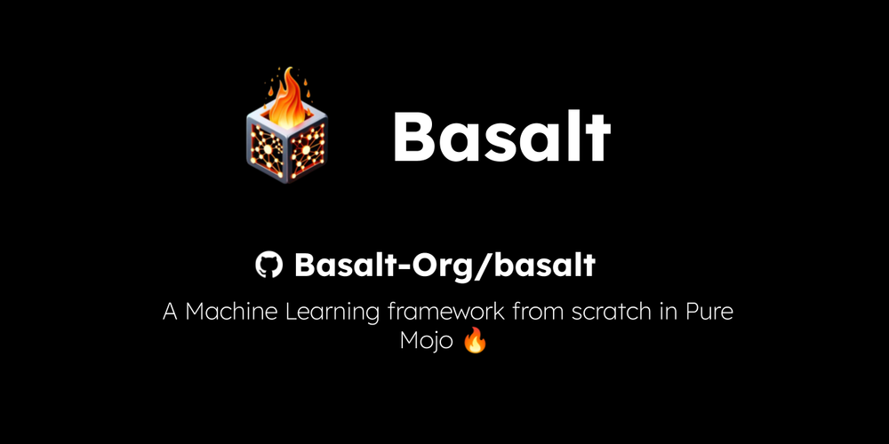 Screenshot of Basalt Machine Learning Framework Screenshot of Basalt Machine Learning Framework