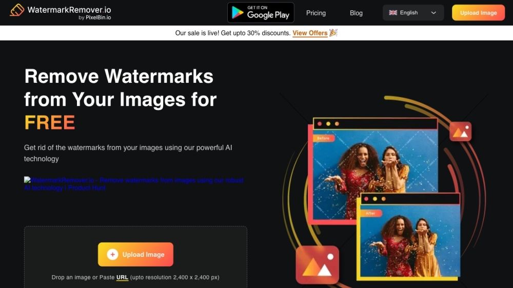 Screenshot of WatermarkRemover.io Screenshot of WatermarkRemover.io
