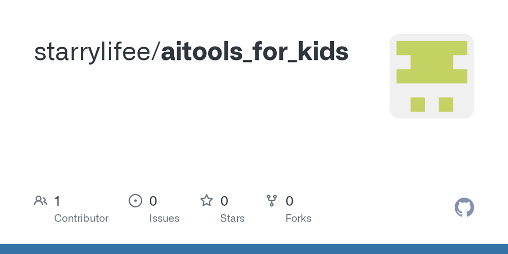 Screenshot of GitHub Repository for AI Tools for Kids