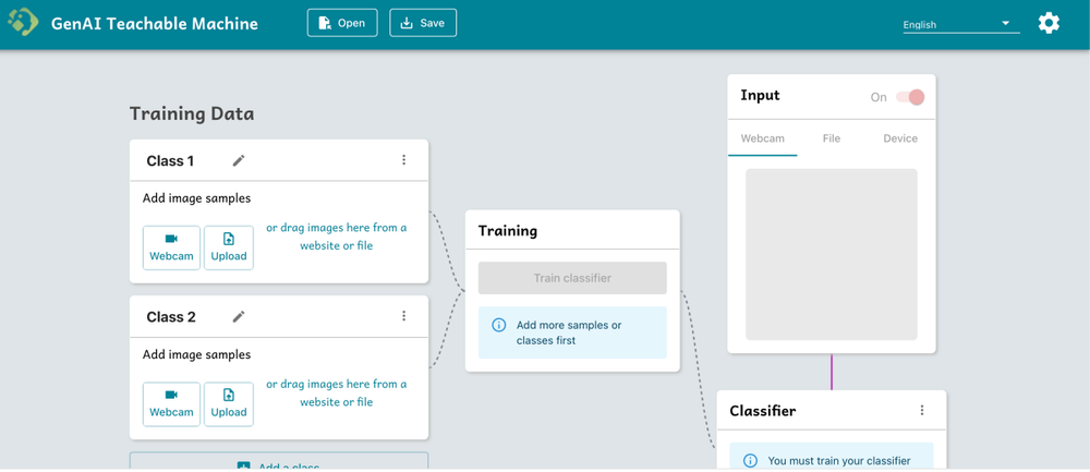 Screenshot of Extension of Teachable Machine Screenshot of Extension of Teachable Machine