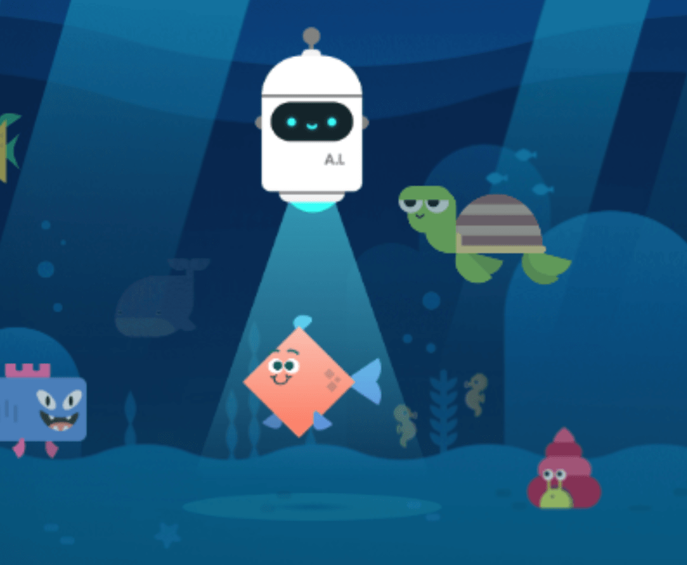 Screenshot of AI for Oceans