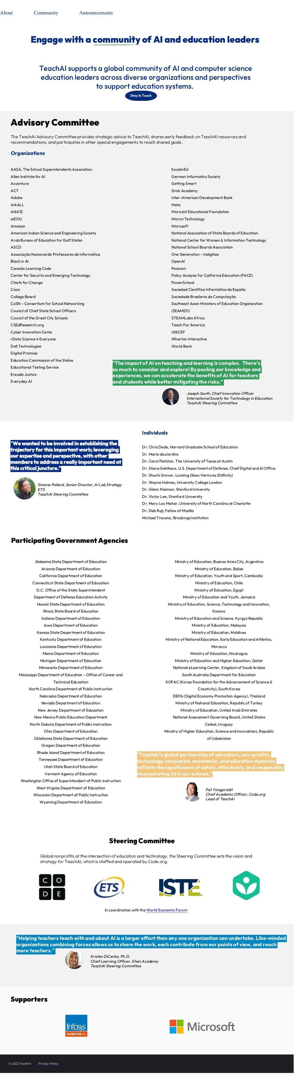 Screenshot of Community