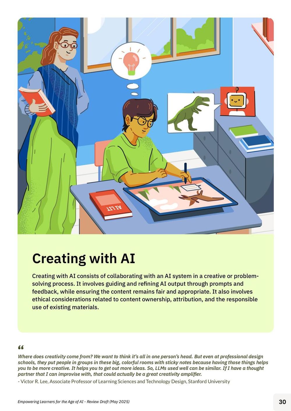 Screenshot of Creating with AI