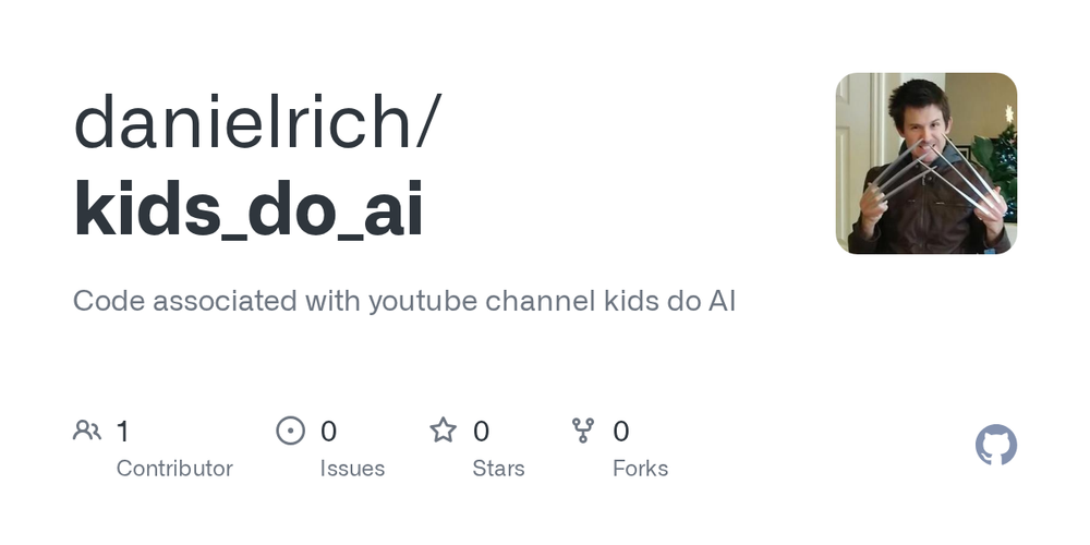 Screenshot of Kids Do AI GitHub Repository Screenshot of Kids Do AI GitHub Repository